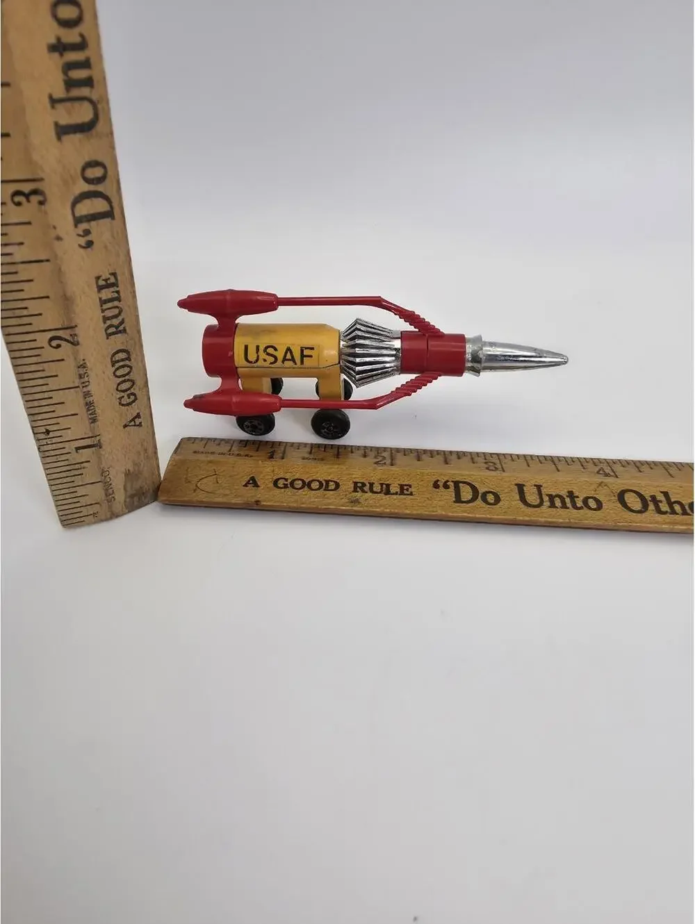 Vintage YOT Toys Thunder Bird 3 USAF Vintage Die-Cast Space Rocket Ship Car